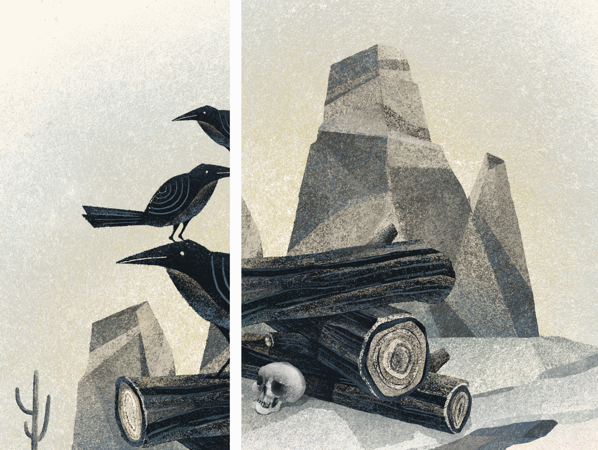 Black Birds Illustration
